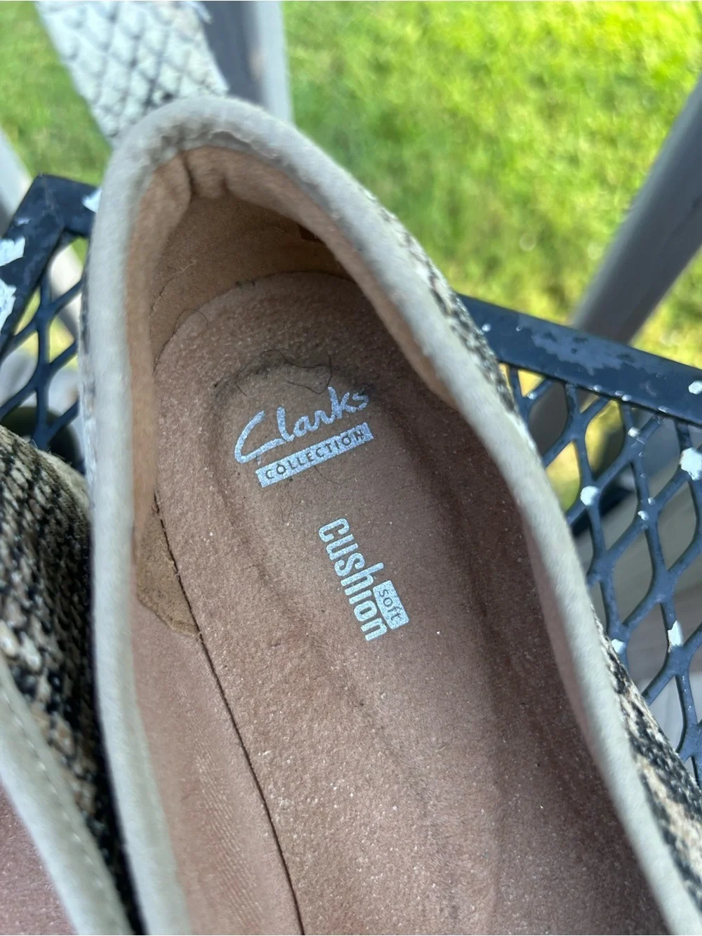Clarks Collection Women’s Slip-On Snake Print Espadrille Sneakers Size 12M
